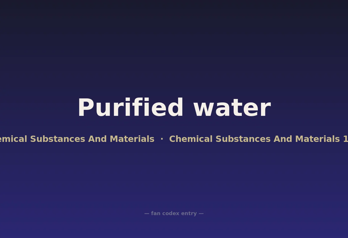 Purified water